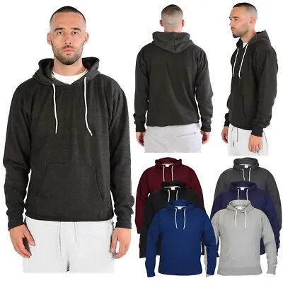 Buy Plain Pullover Hoody Hooded Top Hoodie For Mens Soft Comfy Fleece Sweatshirts • 9.99£