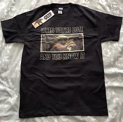 Buy Star Wars-Mandalorian Baby Yoda T-Shirt, Size M, Black.. • 8.98£