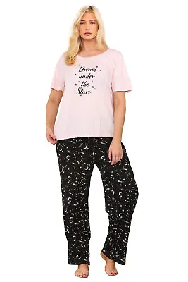 Buy Ex Evans Pyjama Set Plus Size Cotton Bottoms Top Lounge Curve Night Wear PJs • 19.99£