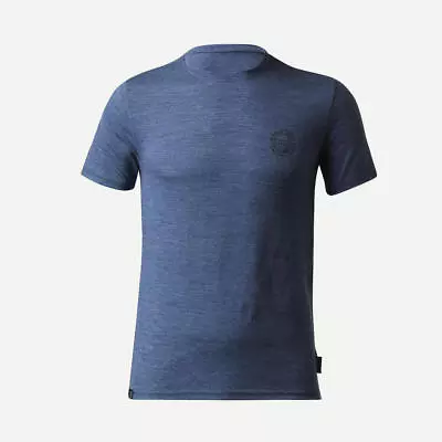 Buy Mens Travel Trekking Merino Wool T-Shirt Tee Top Short Sleeve 100 Forclaz • 27.98£