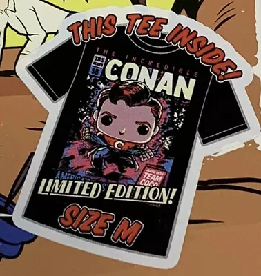 Buy Funko Pop Super Conan O'Brien Team Coco Men’s Size Medium Black T Shirt New Box • 14.13£