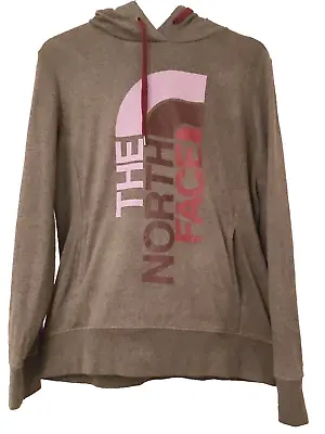 Buy The North Face Hoodie Womens Large Dark  Grey Pullover Hooded Sweatshirt Jumper • 16.05£