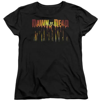 Buy Dawn Of The Dead Womens T-Shirt Walking Dead Black Tee • 22.10£