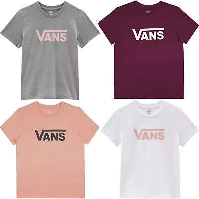 Buy Vans Womens Drop V  Short Sleeve Crew Neck Large Logo Cotton T-Shirt Top Tee • 24.95£