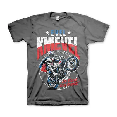 Buy Evel Knievel Wheelie T-Shirt Dark Grey • 21.38£
