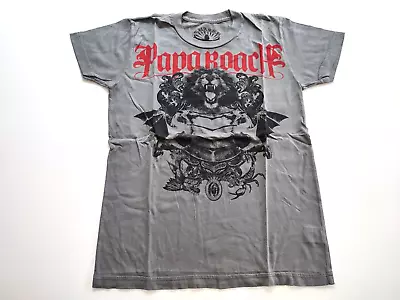 Buy GENUINE 2000's BAND T-SHIRT - GREY & RED PAPA ROACH - WOMENS CHASER SIZE L • 35£