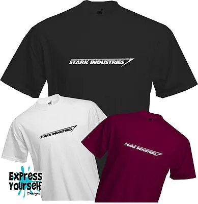 Buy STARK INDUSTRIES - T Shirt, Iron Man, Shield, Marvel, Comic,Cool, Quality, NEW • 9.99£