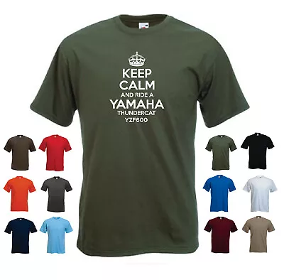 Buy 'Keep Calm And Ride A Yamaha YZF600 Thundercat' Men's Motorbike Funny T-shirt • 11.69£