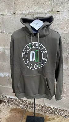 Buy Men’s LARGE Green Khaki Hoodie Hoody Sweatshirt With Hood • 15£
