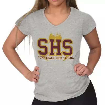 Buy Sunnydale High School Buffy Gym Athletic Womens Fitted V Neck Graphic Tees • 19.29£