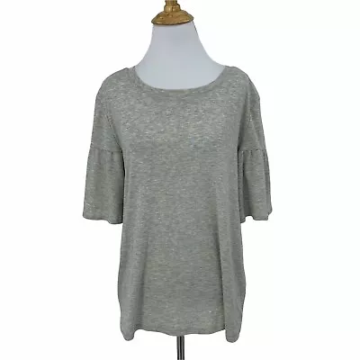 Buy Sanctuary T-Shirt Women's Size M Gray Basic Mid Bell Sleeves Scoop Neck Stretch  • 20.04£