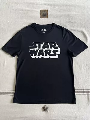 Buy GAP STAR WARS T-Shirt M Black Classic Logo NEW BNWOT • 12£