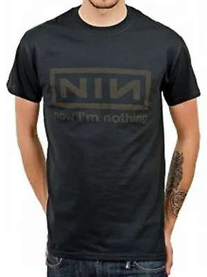 Buy Official Nine Inch Nails Logo Now I'm Nothing Mens Black T Shirt NIN Classic Tee • 14.95£