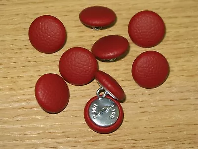 Buy 10 DARK RED FAUX LEATHER VINYL BUTTONS UPHOLSTERY 36s APROX 15/16  Or 23 Mm B16 • 5.50£