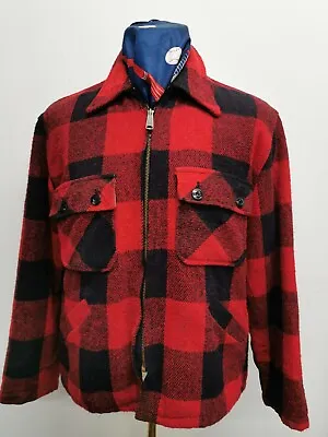 Buy Vintage   Red Plaid  Mackinaw Jacket  Size  Medium Americana  • 55£