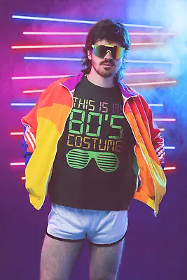 Buy This Is My 80s Costume T-Shirt Tee Top Retro Party Disco Fancy Dress • 9.95£