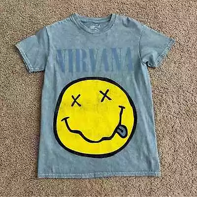 Buy Nirvana Shirt Womens Size S Blue • 19.41£
