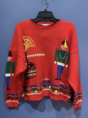 Buy Sweater Loft Womens Christmas Sweater, Red, Train, Drummer Boy 2X • 72.05£