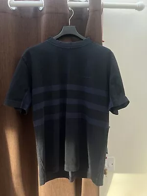 Buy Stone Island Heavy Cotton Striped T-Shirt Size Large Black Blue S/S 2000 VGC • 85£
