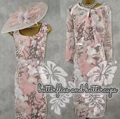 Buy GINA BACCONI Size 16 - 18 Dress And Jacket Hatinator Mother Of The Bride Outfit • 169.99£