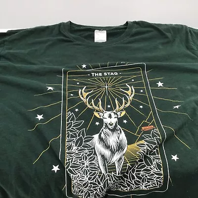 Buy Jagermeister The Stag Men's XL T Shirt Green Top Logo Graphic -Cotton/Poly Blend • 9.24£