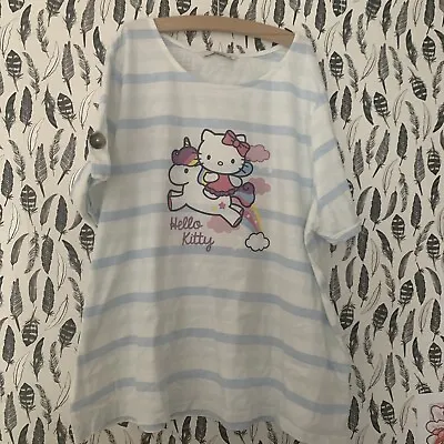 Buy Size 20 Hello Kitty Striped Tshirt Top Sanrio Kawaii Plus Size • 18£