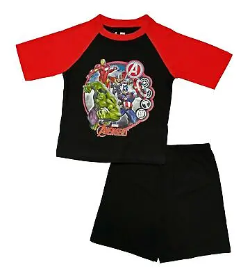 Buy Boys Marvel Avengers Character Short Pyjama Set Nightwear Age 4-10 Years Kids • 6.90£