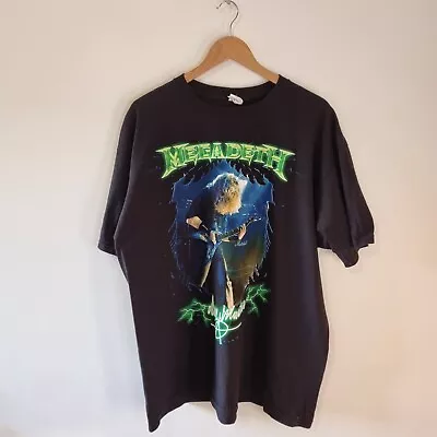 Buy Vintage Megadeth Shirt Mens XXL Black Dave Mustaine Guitar Tour Rock Heavy Metal • 19.16£
