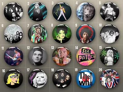 Buy Music Band Pin Badge Buttons | Rock Indie Grunge Punk Music | Band Merch • 14.99£
