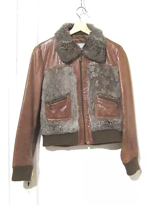 Buy Wilsons Leather Maxima Rabbit Fur Zip Up Front L/S Women's Winter Jacket Sz L • 75.77£