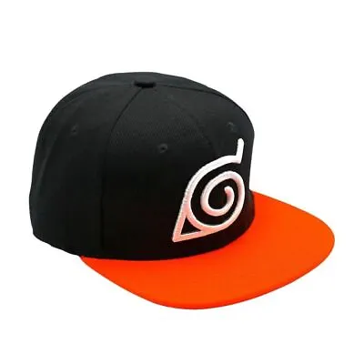 Buy Naruto Shippuden Snapback Cap Konoha - Black & Orange • 17.99£