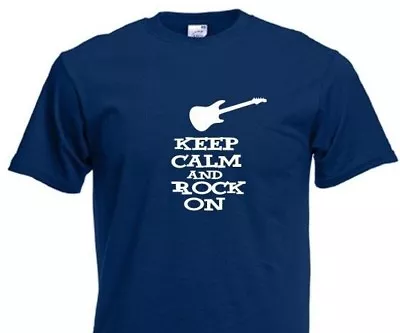 Buy Keep Calm... Rock On... Funny Slogan Men T-shirt Size From S To Xxxl Gift  • 9.99£