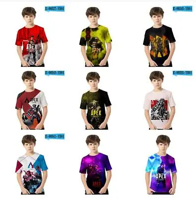 Buy Kid's Apex Legends 3D Printed T Shirt Moisture Wicking Casual Summer Tee Tops • 14.64£
