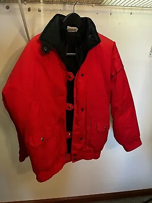 Buy VINTAGE Red And Black Ski Jacket Winter Coat Large Brand Unknown Good Condition • 34.10£