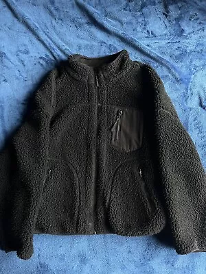 Buy Primark Black Teddy Jacket / Borg Fleece Size L • 5£