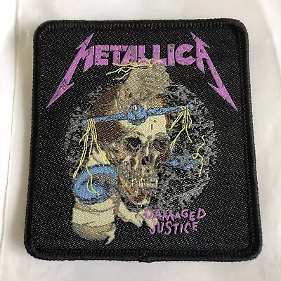 Buy Metallica Damaged Justice Vintage Jacket Patch RSD Rare Concert Merch Woven New • 17.50£