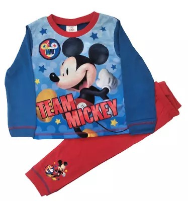 Buy  Boys MICKEY MOUSE Toddler Pyjamas, Character Nightwear  18mths - 5yrs  • 6.45£
