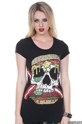 Buy Jawbreaker Womens Twisted Burger Cut-out Shirt Top Alternative Gothic • 13£