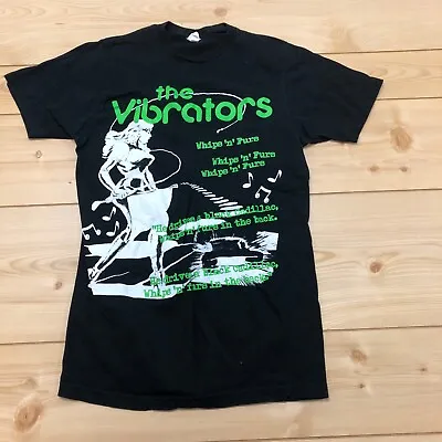 Buy Vintage Bay Island Black The Vibrators Band Short Sleeve T-Shirt Women Size M • 17.05£