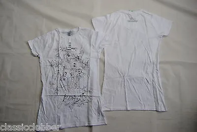 Buy The Beatles Yellow Submarine Drawing White Ladies Skinny T Shirt New Official • 7.99£