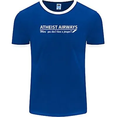 Buy Atheist Airways Funny Atheism Mens Ringer T-Shirt FotL • 12.49£