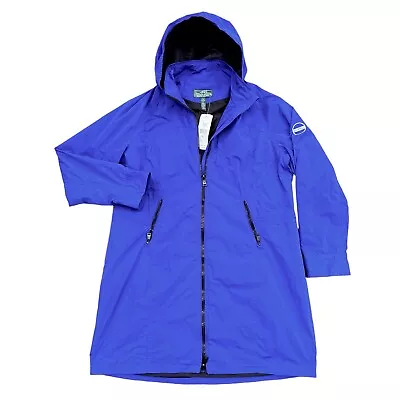 Buy Lauren Ralph Lauren LRL Active Womens Large Hooded Zip Long Jacket Galaxy Blue • 85.24£