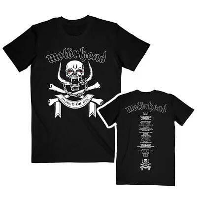 Buy Motorhead T-Shirt March Or Die Lyrics Rock Band Official Black New • 15.95£