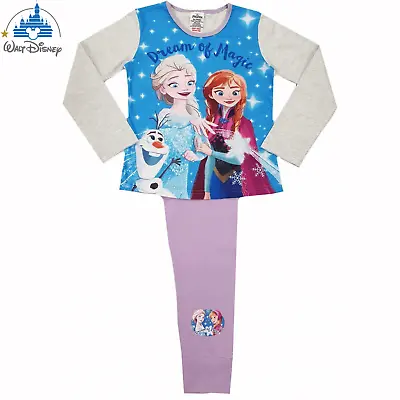 Buy Disney Frozen Girls Pyjamas Elsa Anna Olaf Nightwear Pyjama Set 4 To 10 Years • 7.99£