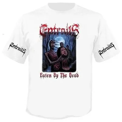 Buy ENTRAILS - Eaten By The Dead - White - T-Shirt - Größe Size XL - Neu • 18.07£