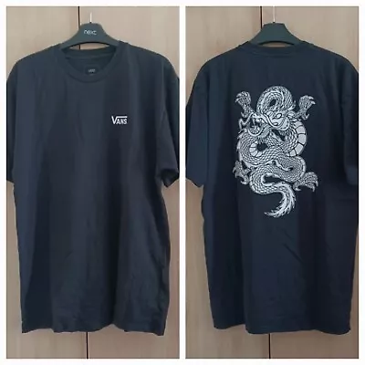 Buy Mens Black Vans T-shirt, Large, 42 Inch Chest, Dragon Back Print, Genuine  • 3£