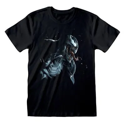 Buy Marvel Comics Venom Art Black Crew Neck T-Shirt - Character Movie Merch • 9.95£