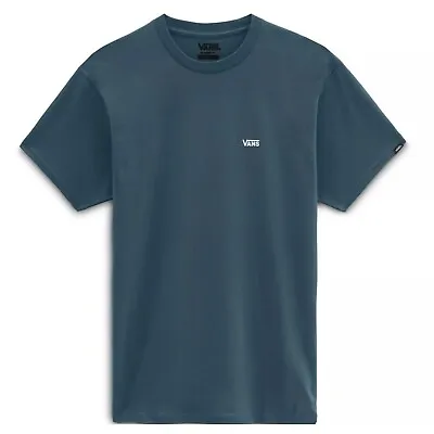 Buy Vans Left Chest Logo Tee Teal White T-Shirt New Summer S M L XL • 30.36£