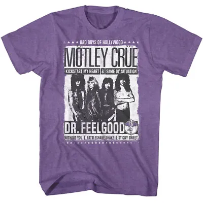 Buy Motley Crue Bad Boys From Hollywood Dr Feelgood Men's T Shirt Rock Music Merch • 42.84£