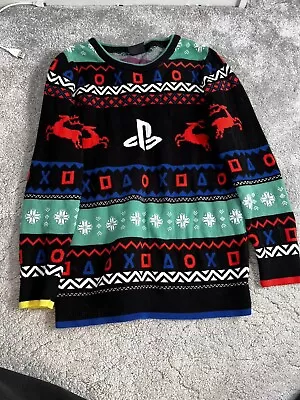 Buy Boys/Kids Official PlayStation Knitted Gaming Christmas Jumper Age 8-9 • 0.99£